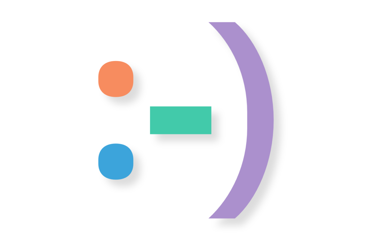 A colourful smiley emoticon logo