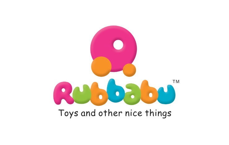 Rubbabu logo with tagline: Toys and other nice things