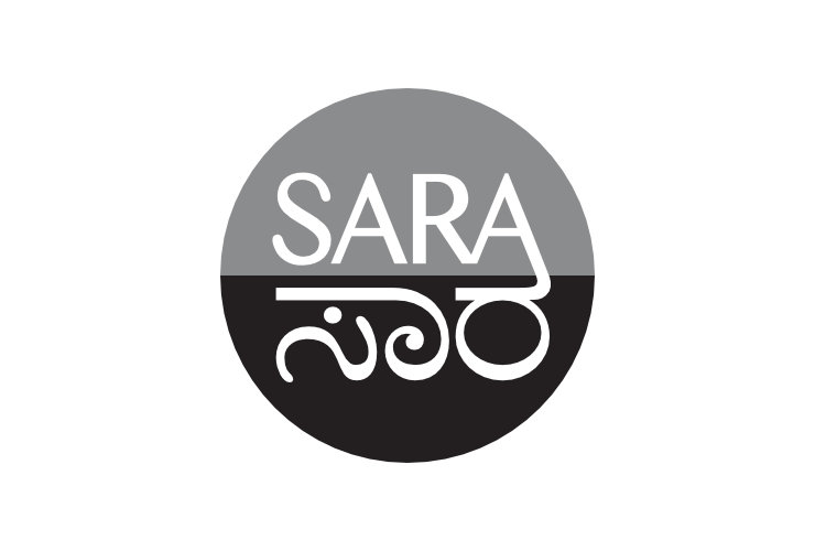 SARA Centre logo in a combination of black, white and grey colours