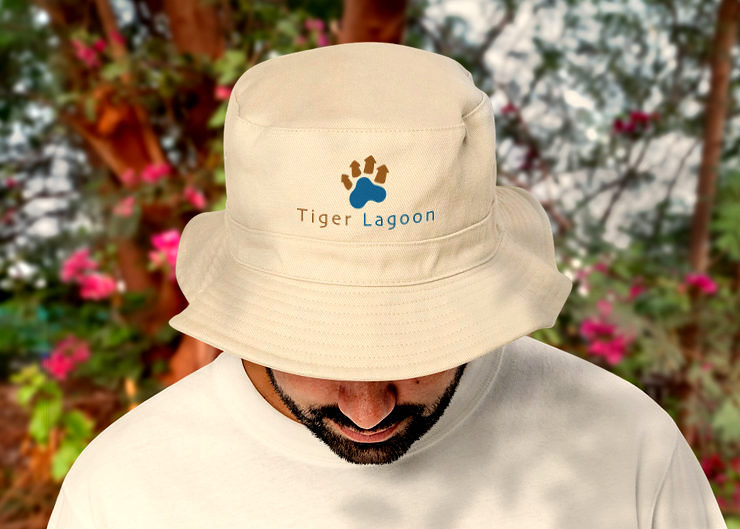 Closeup of a hat worn by a person