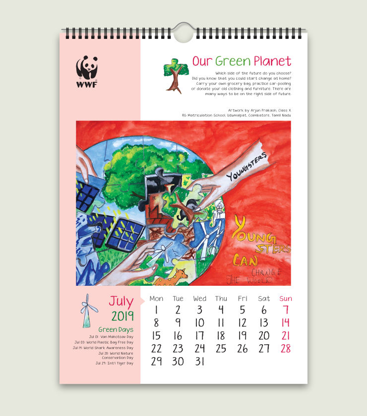 Page layout with calendar name, trivia, information and dates set in KG Ten Thousand Reasons font